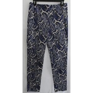 Diane von Furstenberg Ankle Length Skinny Pant in Paisley Pattern, Size 6